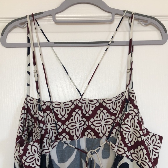 Anthropologie Strappy Tiered Maxi Dress Navy/Marin size XL - Picture 7 of 8